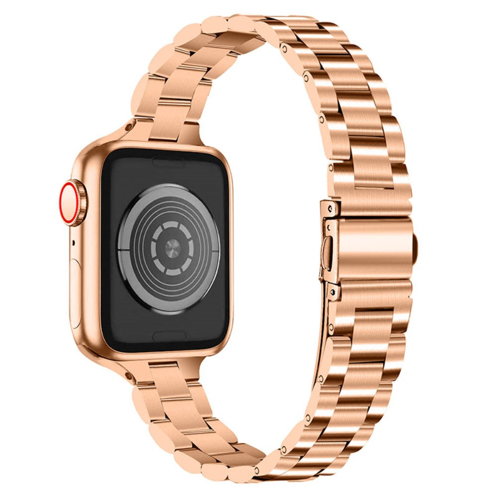 Rigtigt slidstรฆrk Apple Watch Series 7 45mm Metal Rem - Pink#serie_1