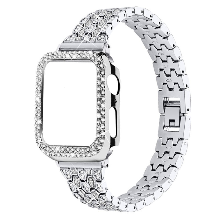 Mega cool Apple Watch Series 7 45mm Metal og Rhinsten Rem - Flerfarvet#serie_2