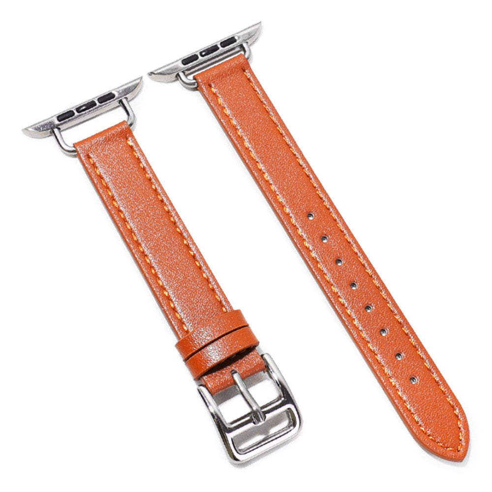 Super nydelig Apple Watch Series 7 45mm Kunstlรฆder Rem - Orange#serie_1