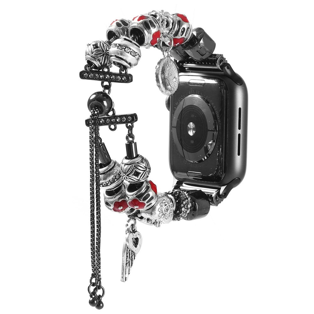 Slidstรฆrk Apple Watch Series 7 45mm Metal og Rhinsten Rem - Flerfarvet#serie_1