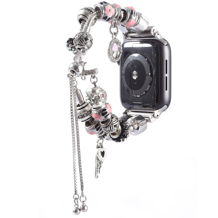 Slidstærk Apple Watch Series 7 45mm Metal og Rhinsten Rem - Flerfarvet#serie_6