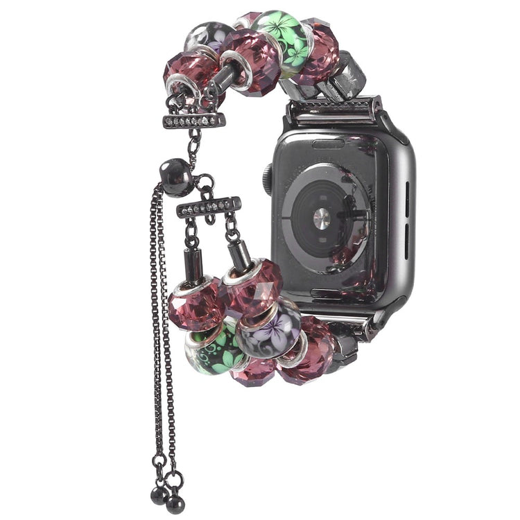 Slidstærk Apple Watch Series 7 45mm Metal og Rhinsten Rem - Flerfarvet#serie_9