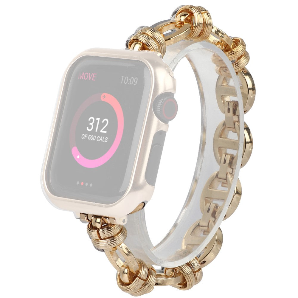 Helt vildt skรธn Apple Watch Series 7 45mm Metal Rem - Guld#serie_1