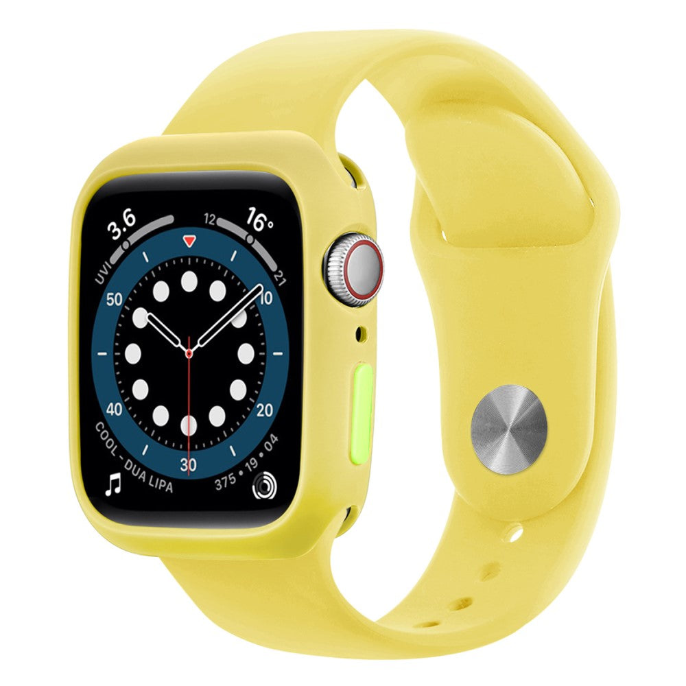 Apple Watch Series 7 45mm  Silikone Bumper  - Gul#serie_14
