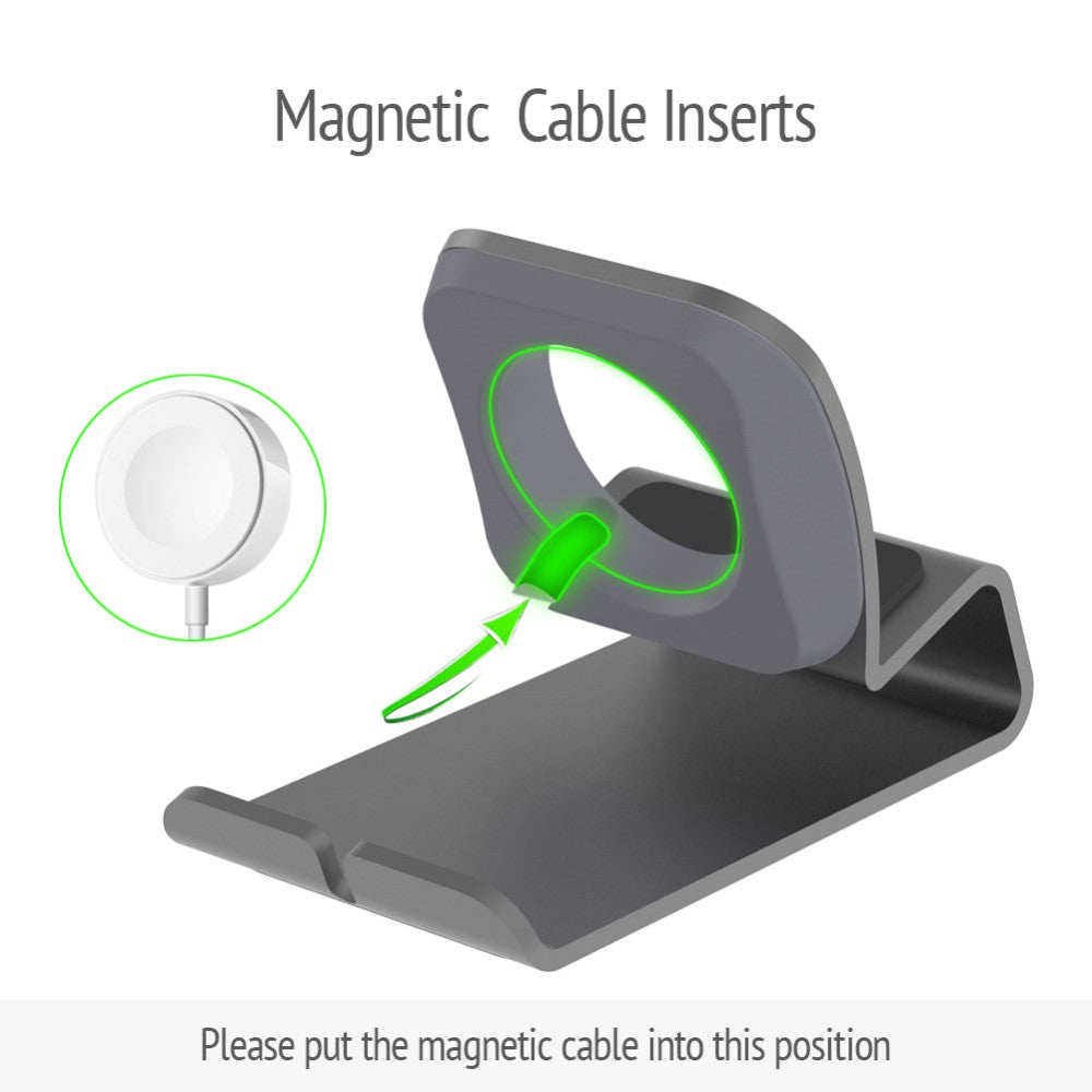 Apple Watch Series 7 45mm Metal Holder - Sølv#serie_1