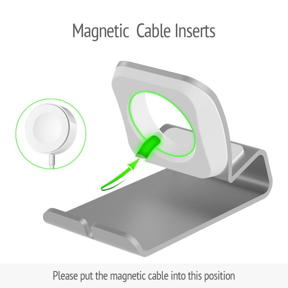 Apple Watch Series 7 45mm Metal Holder - Sølv#serie_2