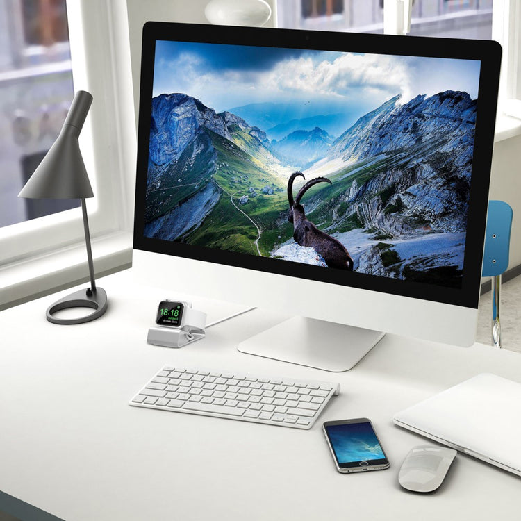 Apple Watch Series 7 45mm Metal Holder - Sølv#serie_2