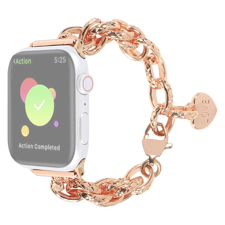 Smuk Apple Watch Series 7 45mm Metal Rem - Pink#serie_3