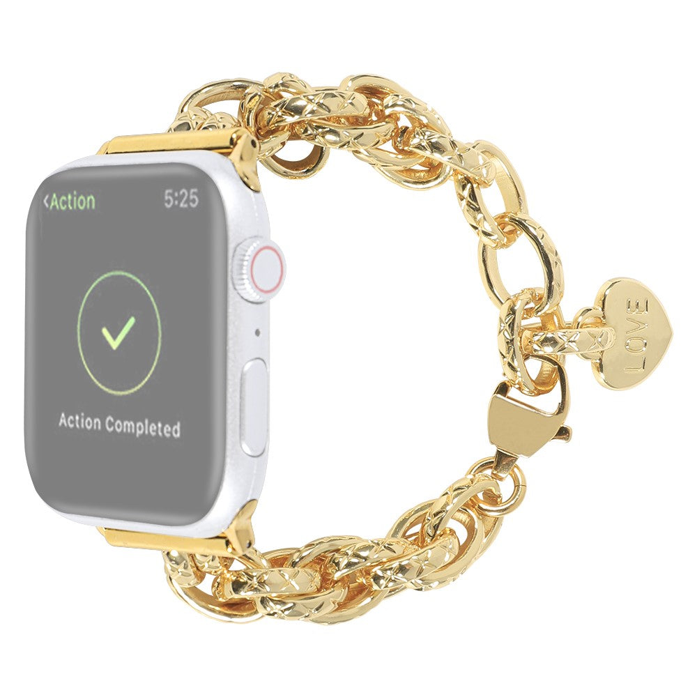 Smuk Apple Watch Series 7 45mm Metal Rem - Guld#serie_4