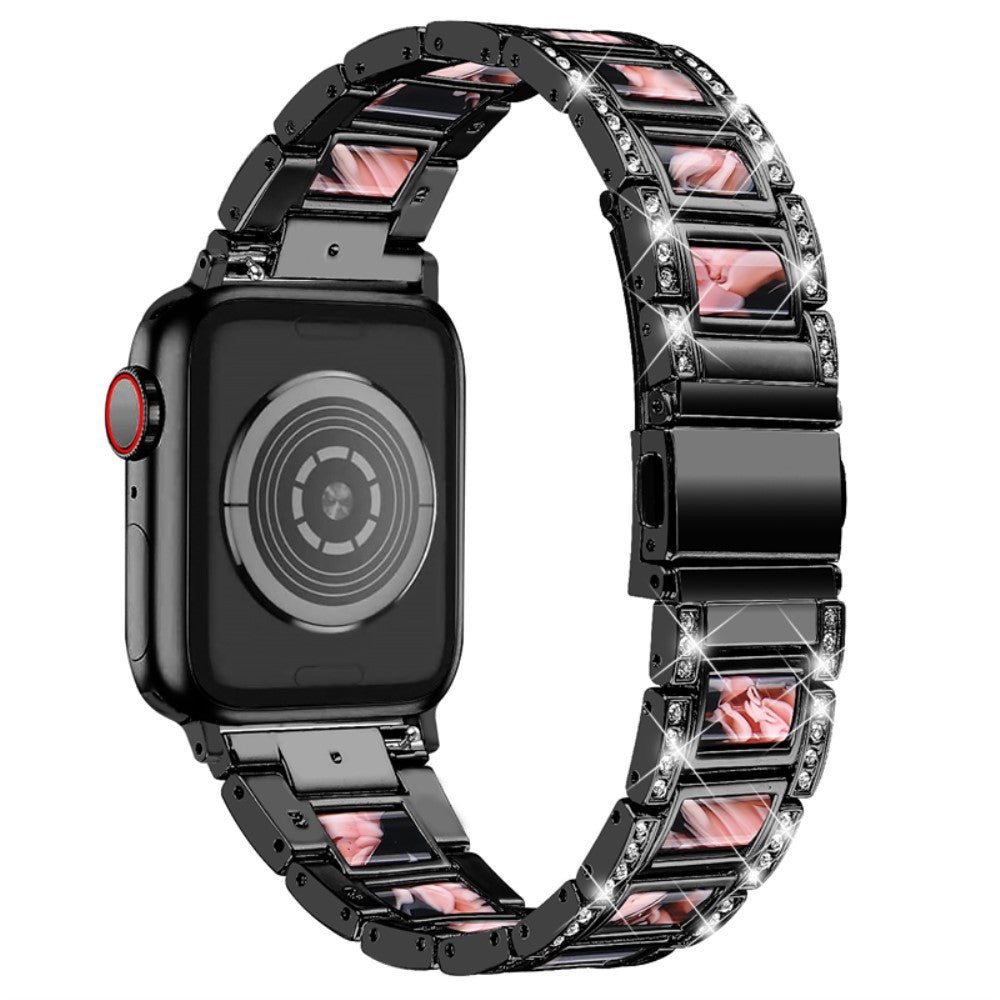 Mega sejt Apple Watch Series 7 45mm Metal og Rhinsten Rem - Sort#serie_6