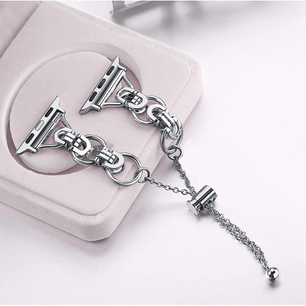 Rigtigt nydelig Apple Watch Series 7 45mm Metal Rem - Sรธlv#serie_244