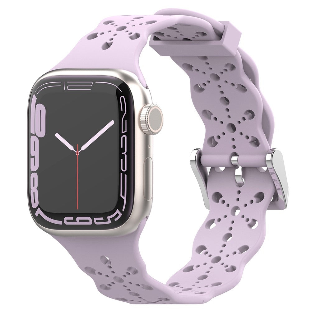 Vildt fed Apple Watch Series 7 45mm Silikone Urrem - Lilla#serie_10