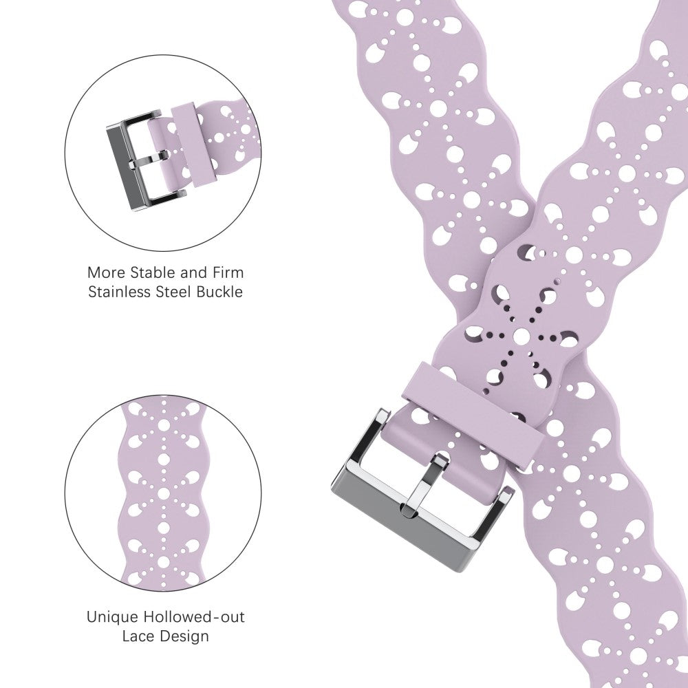 Vildt fed Apple Watch Series 7 45mm Silikone Urrem - Lilla#serie_10