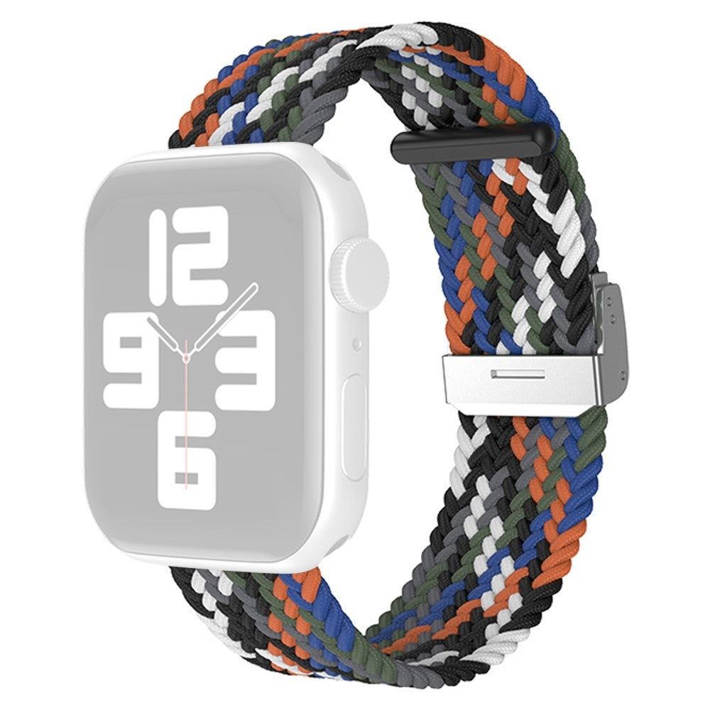 Super skøn Apple Watch Series 7 45mm Nylon Rem - Blå#serie_10