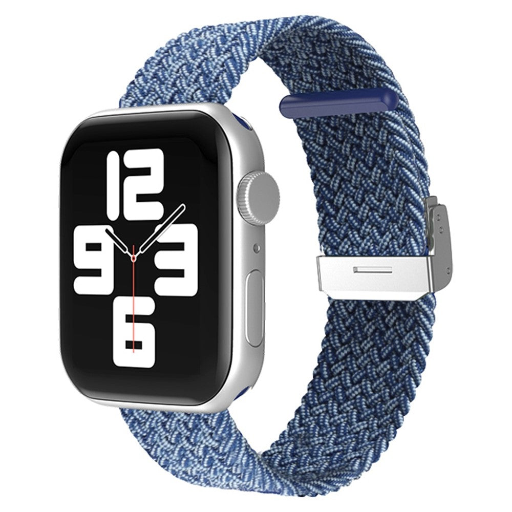 Rigtigt hårdfør Apple Watch Series 7 45mm Stof Urrem - Blå#serie_6