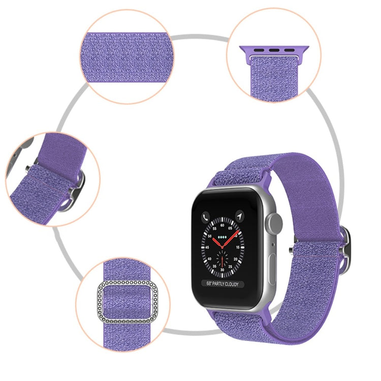 Mega fint Apple Watch Series 7 45mm Stof Urrem - Lilla#serie_1