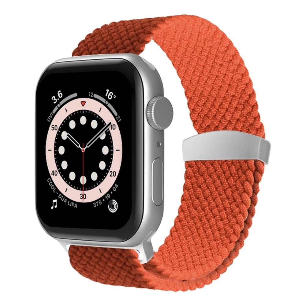 Helt vildt komfortabel Apple Watch Series 7 45mm Stof Urrem - Orange#serie_9