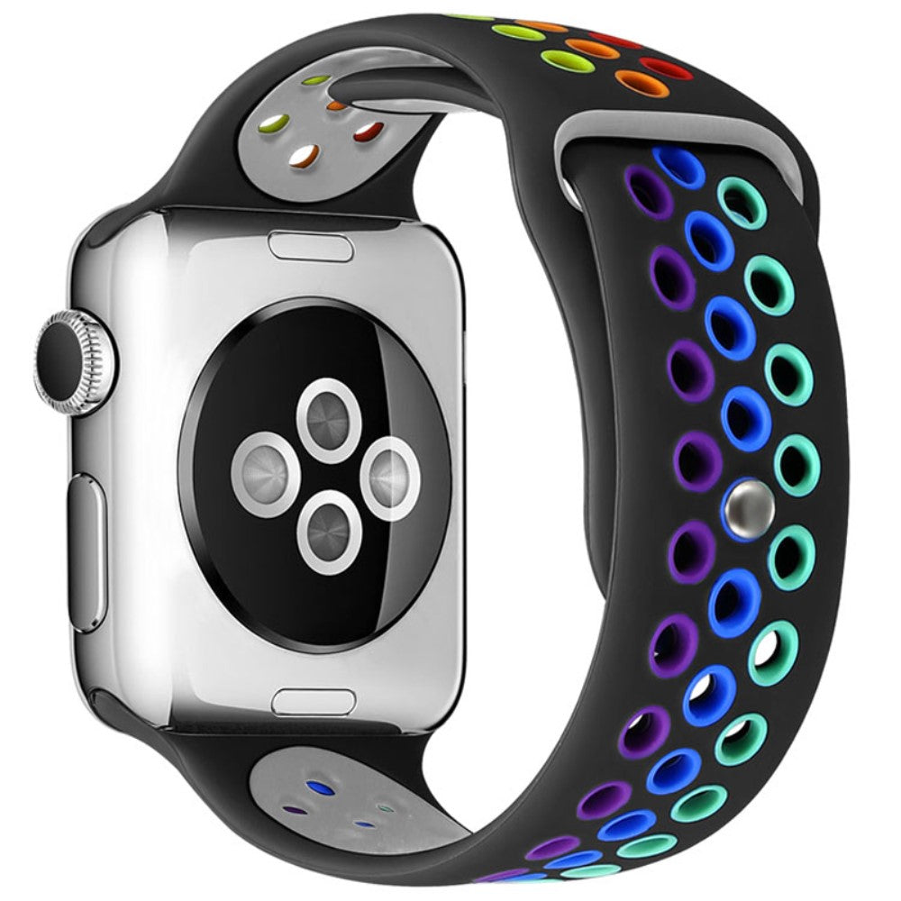Mega fint Apple Watch Series 7 45mm Silikone Rem - Sort#serie_2