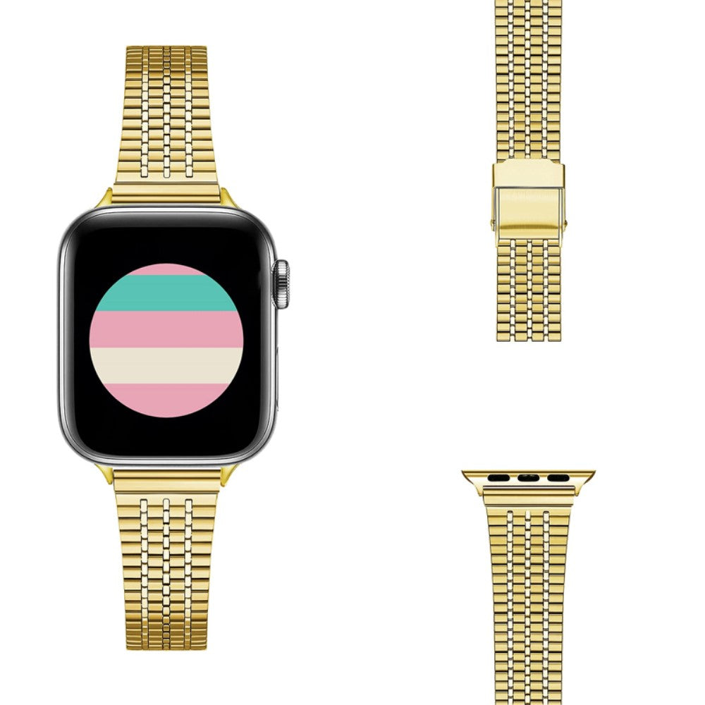 Helt vildt smuk Apple Watch Series 7 45mm Metal Urrem - Guld#serie_2