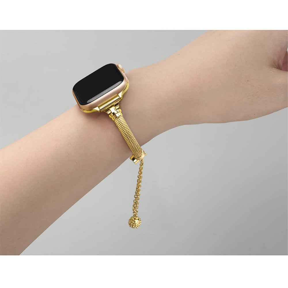 Yndigt Apple Watch Series 7 45mm Metal og  Rhinsten Urrem - Guld#serie_3