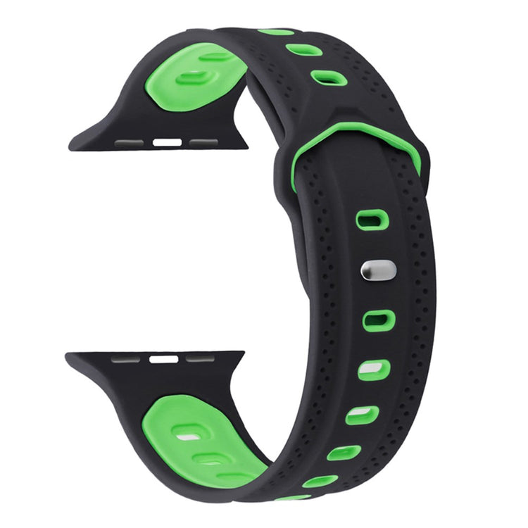 Meget holdbart Apple Watch Series 7 45mm Silikone Rem - Sort#serie_2