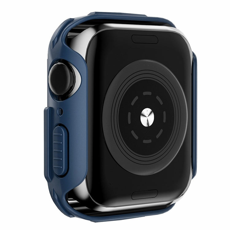 Rigtigt Fint Apple Watch Series 7 45mm Cover med Skærmbeskytter i Plastik og Hærdet Glas - Blå#serie_1