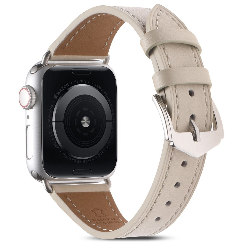 Meget holdbart Universal Apple Ægte læder Rem - Beige#serie_11