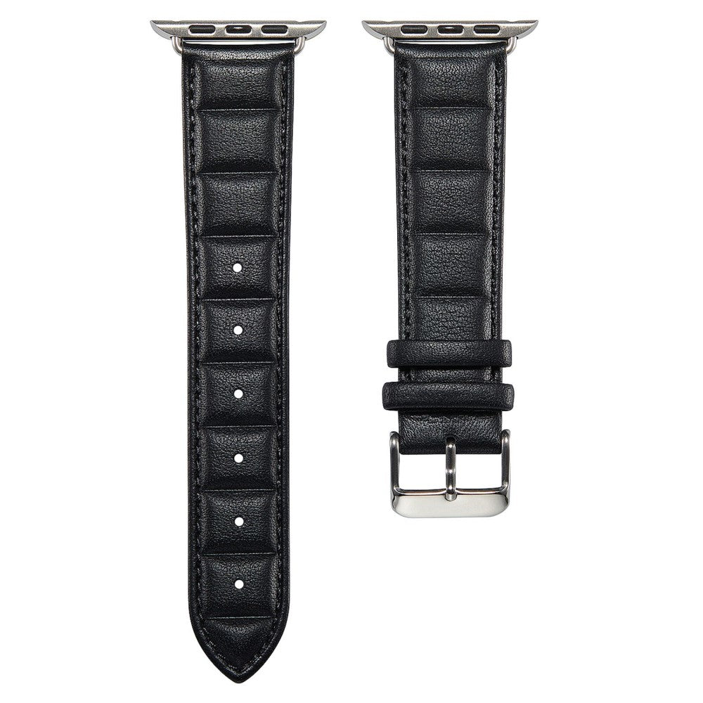 Meget cool Universal Apple Ægte læder Urrem - Sort#serie_4