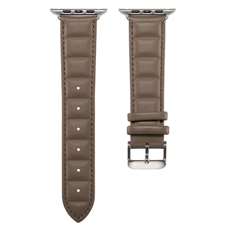 Meget cool Universal Apple Ægte læder Urrem - Sølv#serie_7