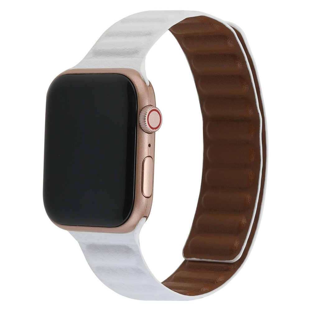 Rigtigt rart Universal Apple Ægte læder Urrem - Hvid#serie_2