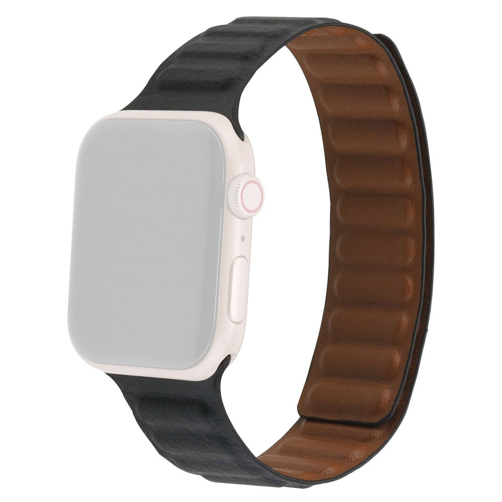 Meget cool Universal Apple Ægte læder Rem - Sort#serie_6