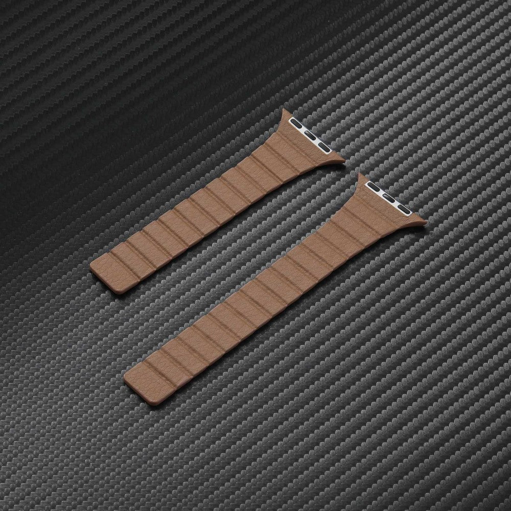 Pænt Universal Apple Ægte læder Urrem - Brun#serie_12