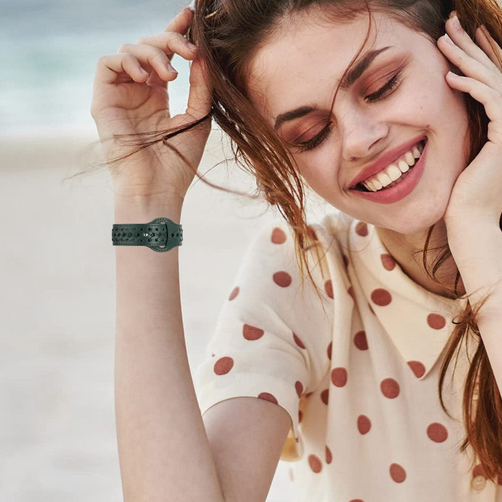 Super fantastisk Universal Apple Ægte læder Urrem - Grøn#serie_3