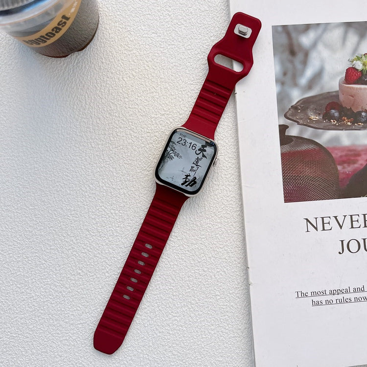 Vildt holdbart Universal Apple Silikone Urrem - Rød#serie_8