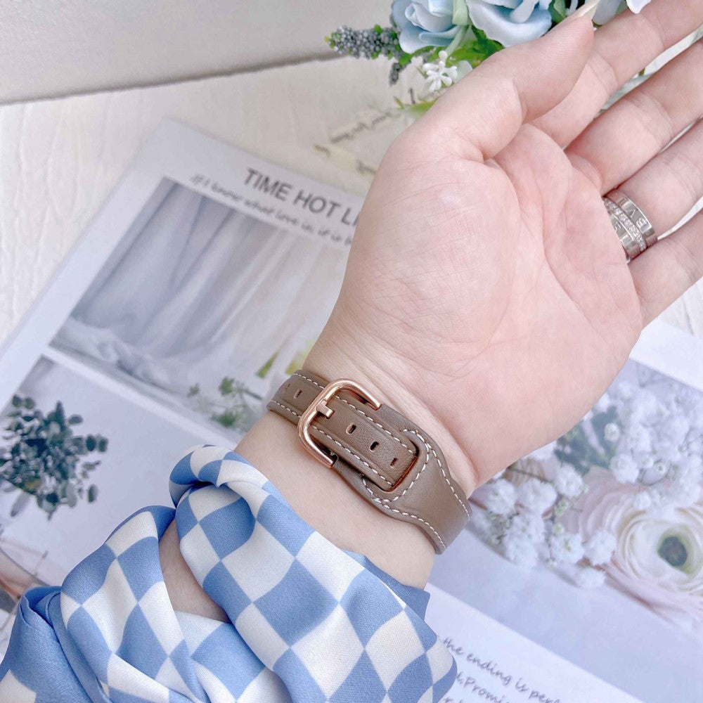 Rigtigt fint Universal Apple Ægte læder Urrem - Sort#serie_4