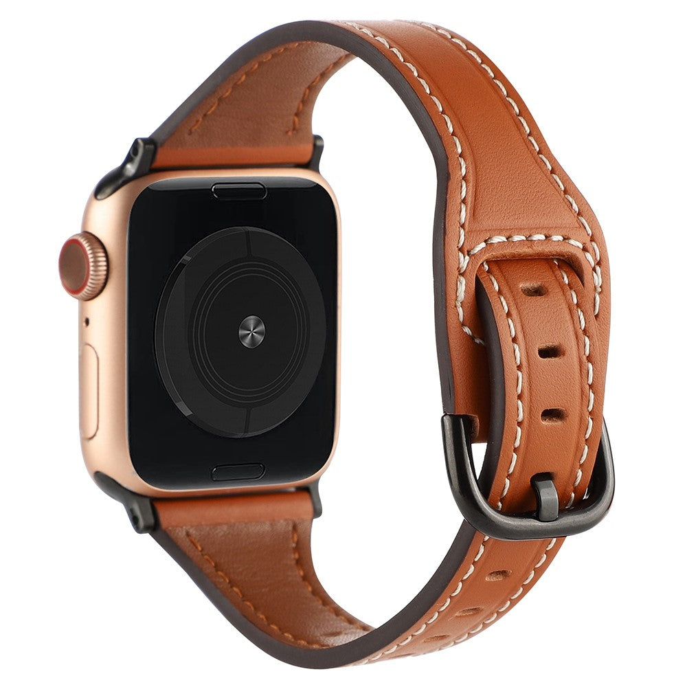 Solid Universal Apple Ægte læder Rem - Brun#serie_6