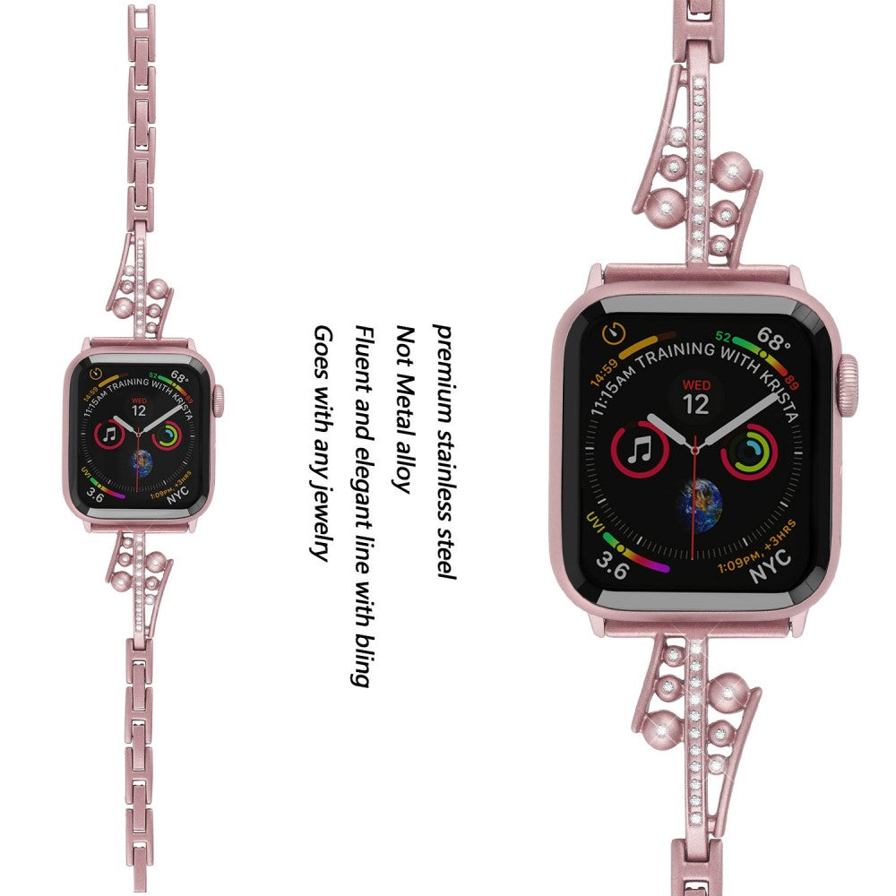Helt vildt fint Universal Apple Metal og Rhinsten Rem - Pink#serie_2