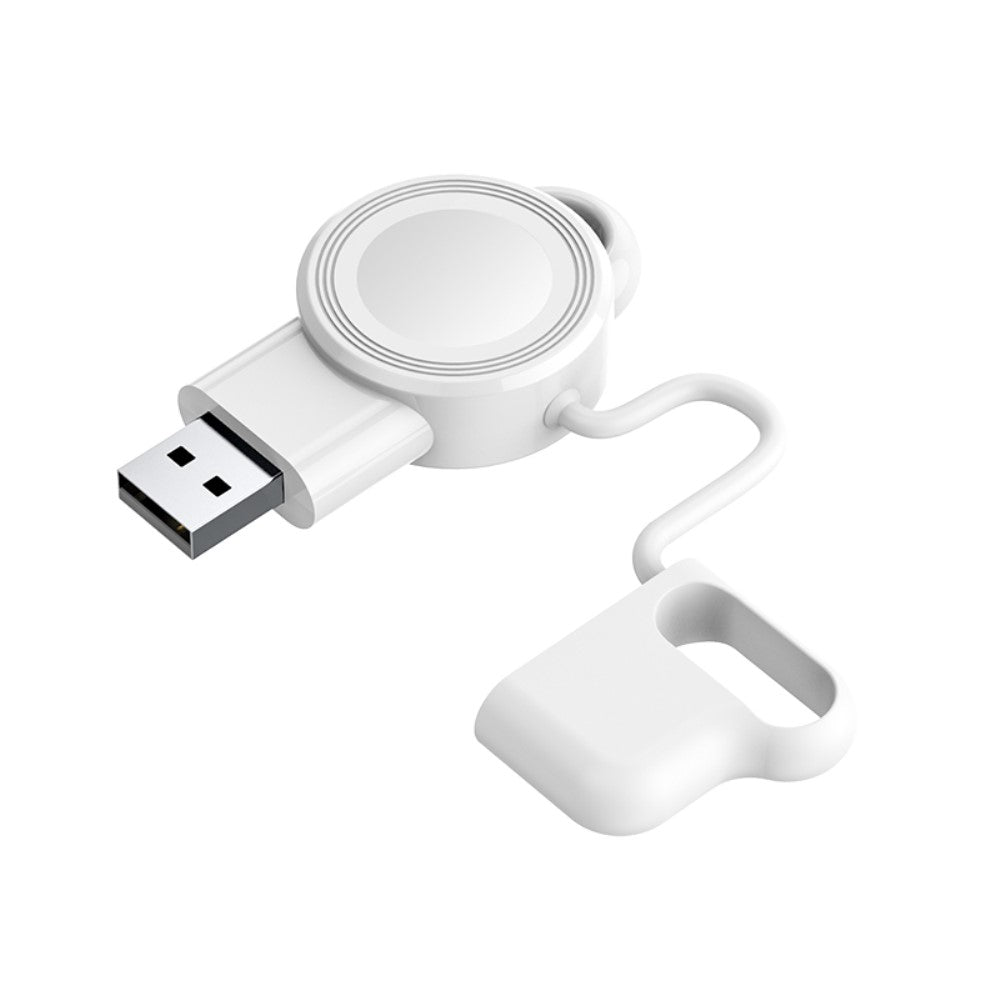 1m Silikone Universal Apple Trรฅdlรธs   USB Ladestation - Hvid#serie_366