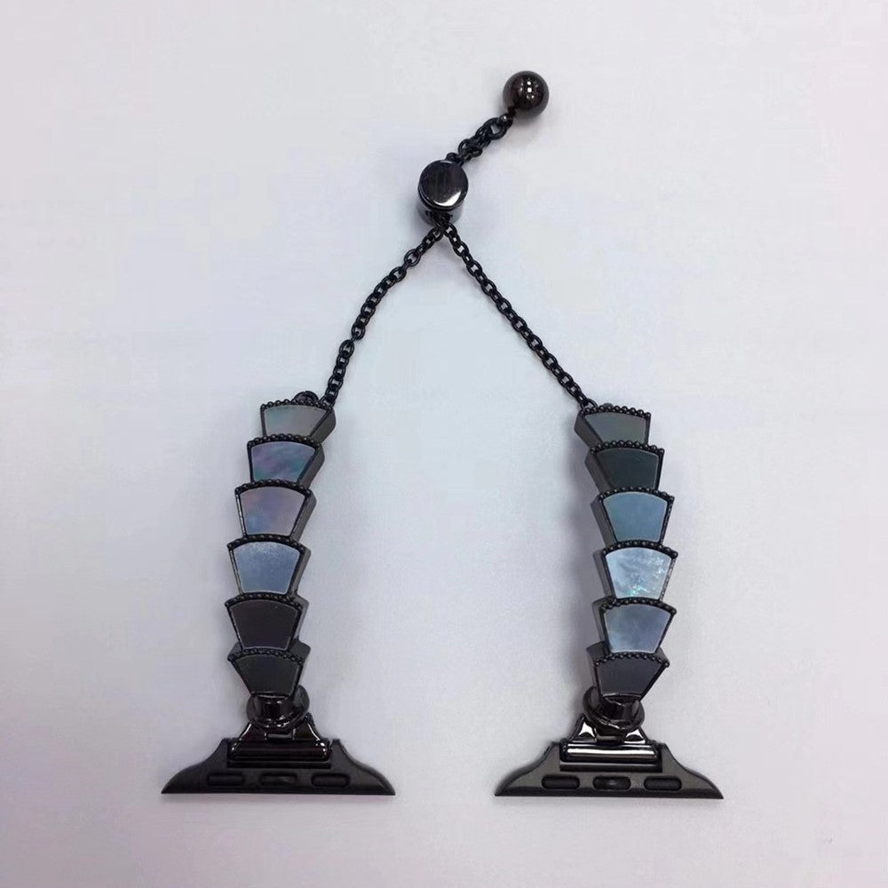 Meget fantastisk Universal Apple Metal og  Rhinsten Urrem - Sort#serie_3