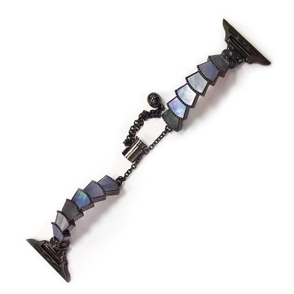 Meget kønt Universal Apple Metal og Rhinsten Rem - Sort#serie_3