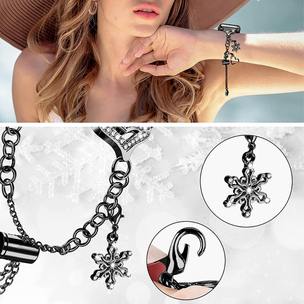 Meget skøn Universal Apple Metal Urrem - Sort#serie_1