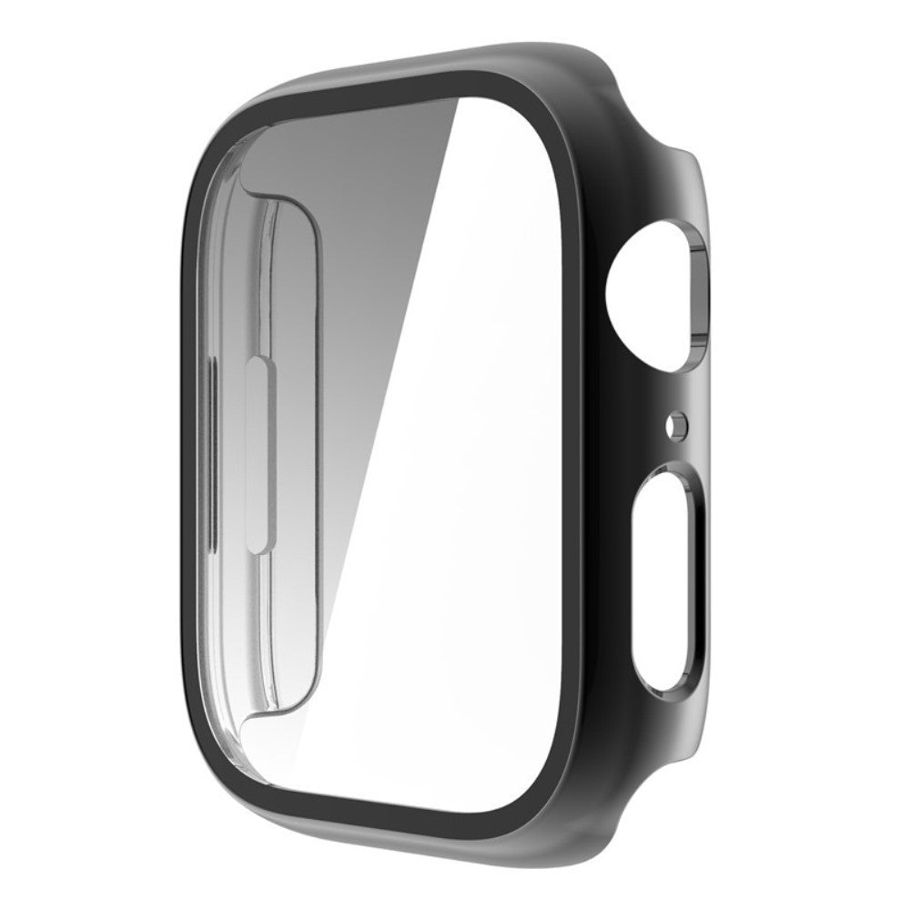 Flot Apple Watch Series 8 (41mm) / Apple Watch Series 7 41mm Cover med Skรฆrmbeskytter i Plastik og Hรฆrdet Glas - Sort#serie_1