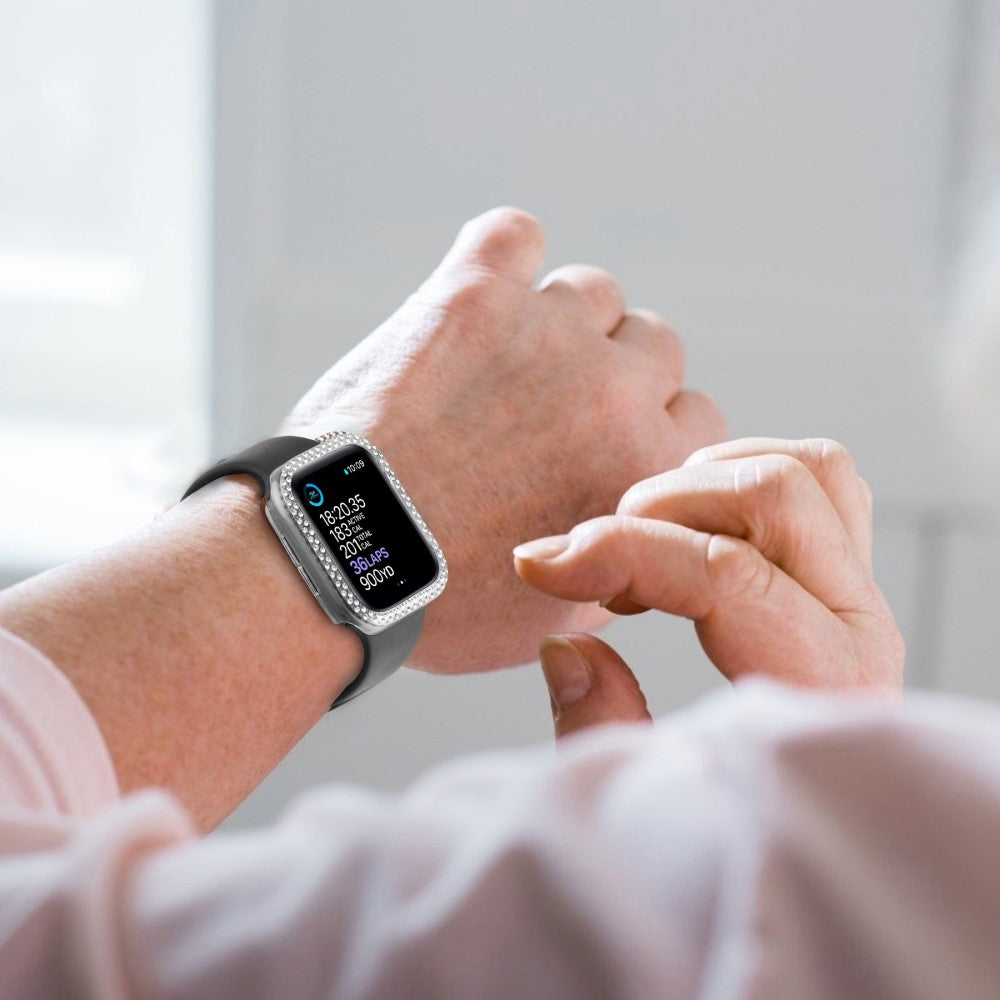 Super Fed Universal Apple Cover med Skærmbeskytter i Plastik, Rhinsten og Hærdet Glas - Gennemsigtig#serie_3