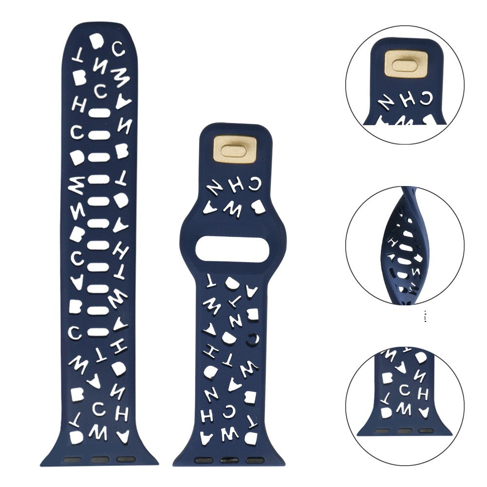 Super cool Universal Apple Silikone Rem - Blå#serie_10