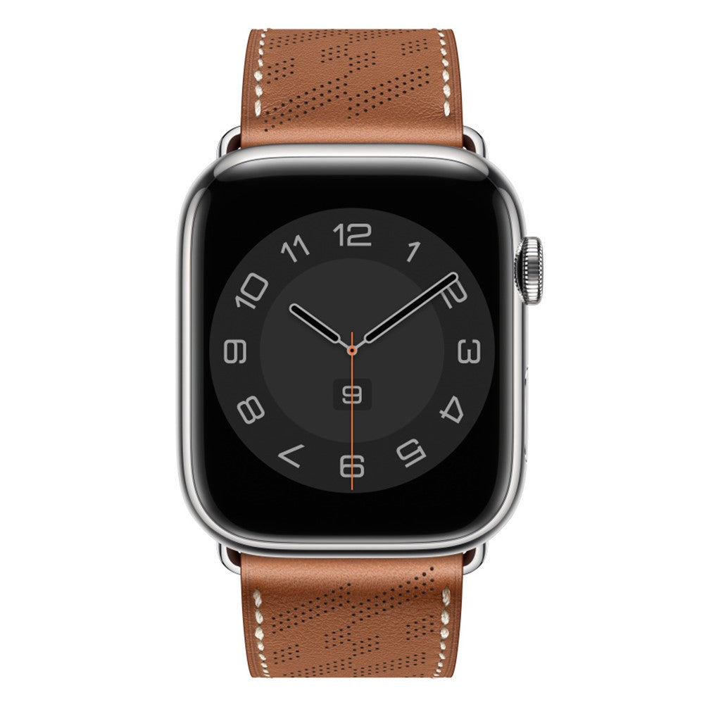 Meget elegant Universal Apple Ægte læder Rem - Brun#serie_4