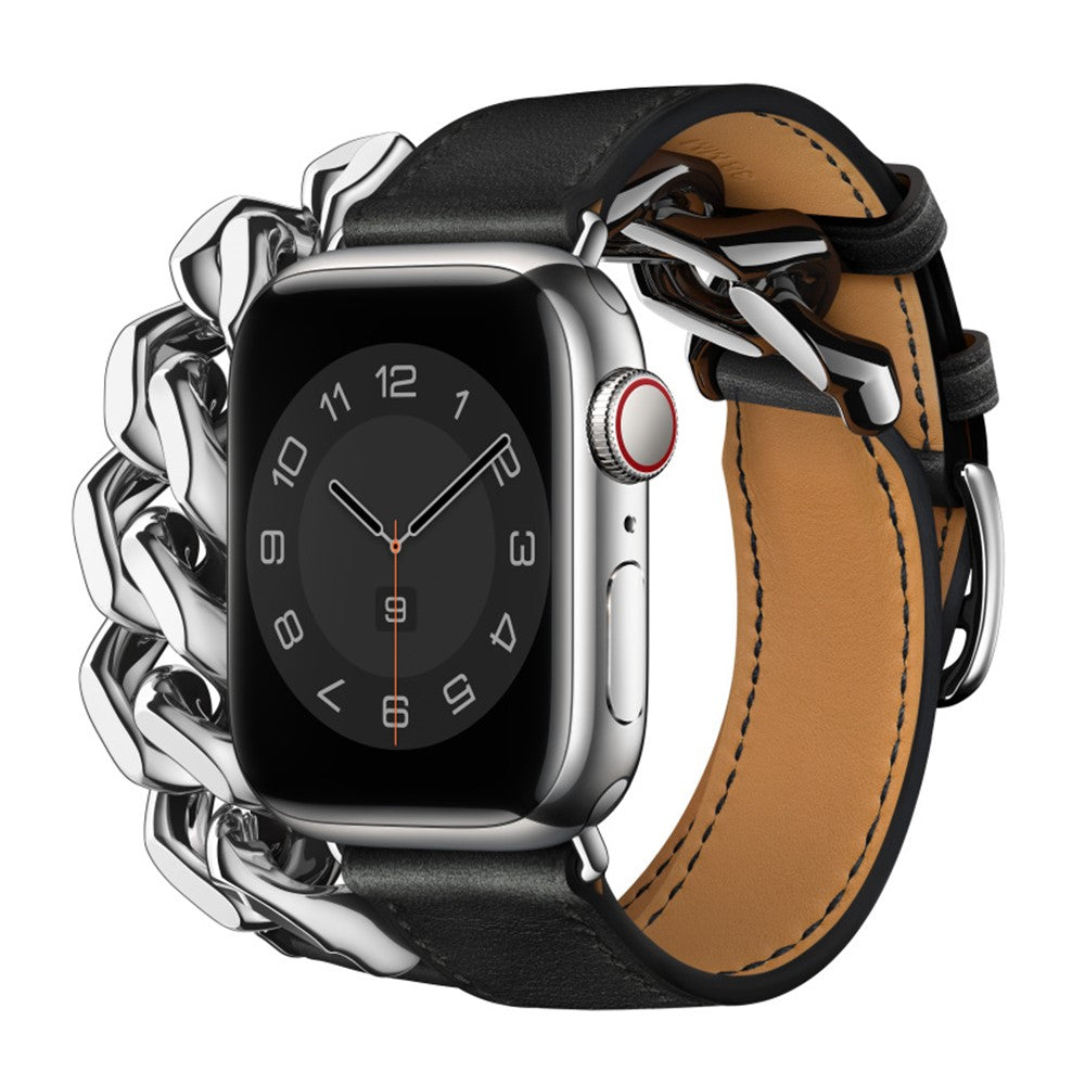 Meget flot Universal Apple Ægte læder Rem - Sort#serie_105