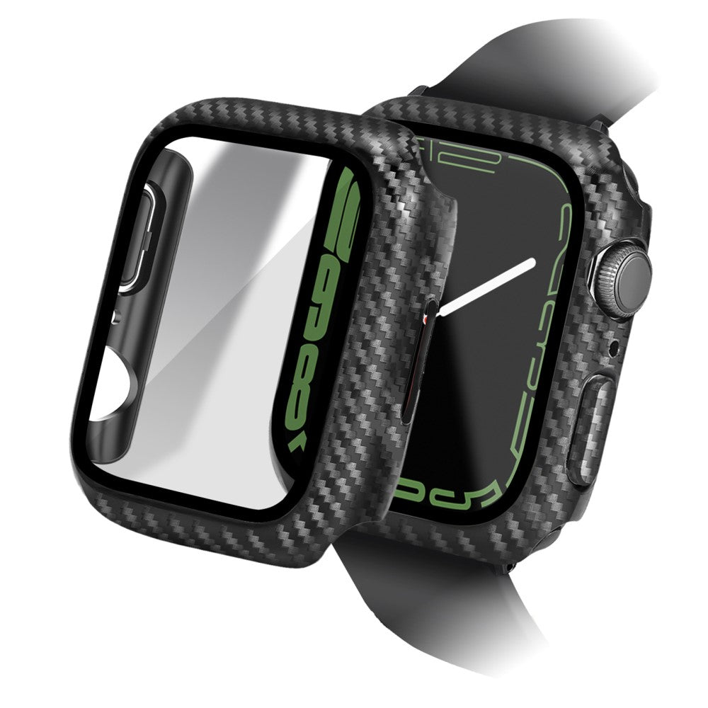 Meget Fed Apple Watch Series 8 (41mm) / Apple Watch Series 7 41mm Cover med Skรฆrmbeskytter i Plastik og Hรฆrdet Glas - Sort#serie_109