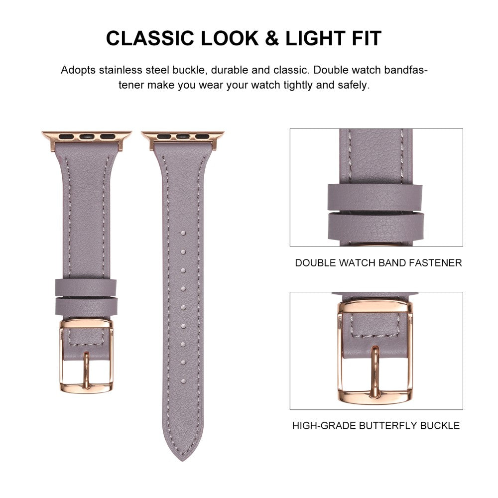 Smuk Universal Apple Ægte læder Rem - Brun#serie_2