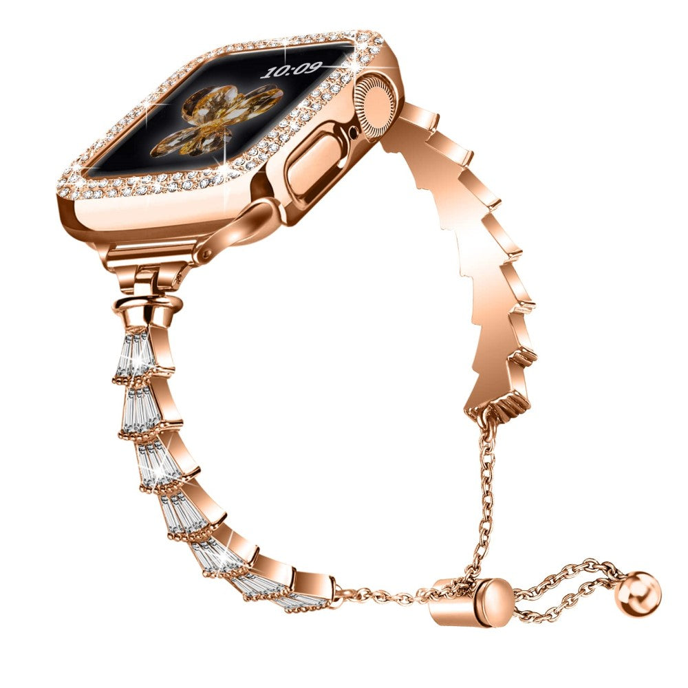 Vildt slidstรฆrk Universal Apple Metal og Rhinsten Rem - Pink#serie_1