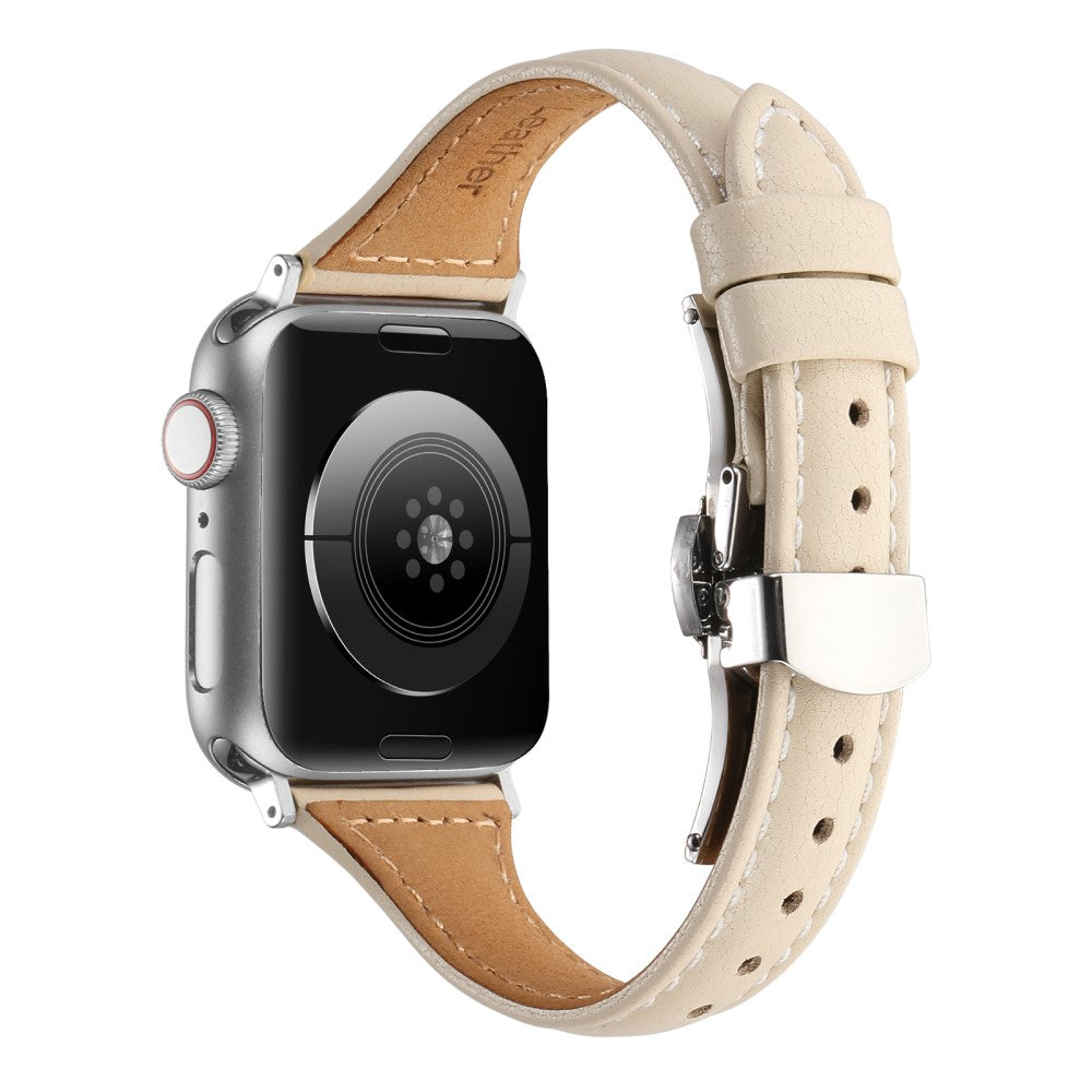 Vildt Pรฆnt รgte Lรฆder Universal Rem passer til Apple Smartwatch - Brun#serie_1